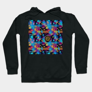 Cyberpunk Beats, Turn up the Radio Wearable Art Hoodie